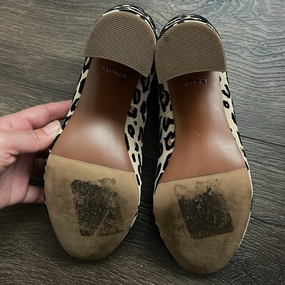 Linea Paolo Leopard Print Suede Heels Size 7.5 - Picture 6 of 8